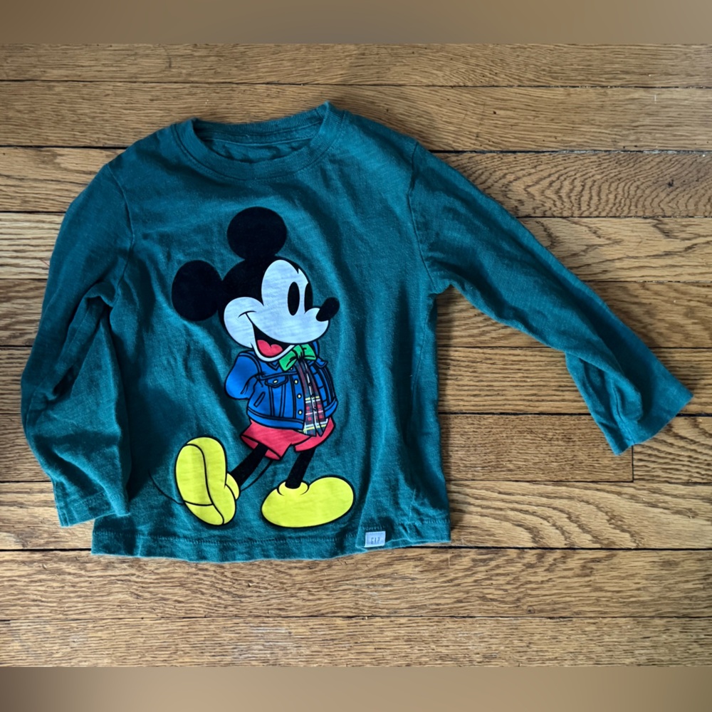 Gap x Disney Mickey Mouse Long Sleeve Shirt - Size 4